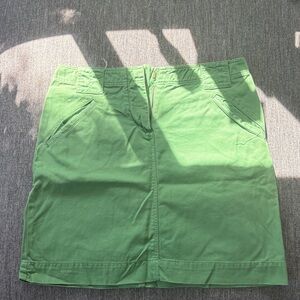 J.Crew Vibrant Green Cotton Skirt